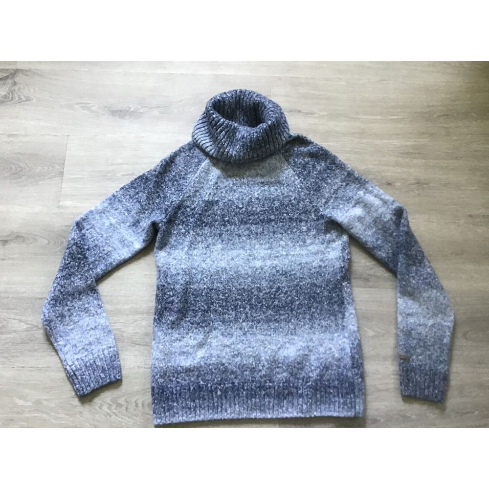 COLUMBIA Womens‎ Sweater Medium Blue Heather Pullover Turtleneck Cowl Neck